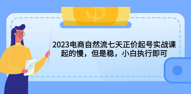 2023电商自然流七天正价起号实战课：起的慢，但是稳，小白执行即可-创想网