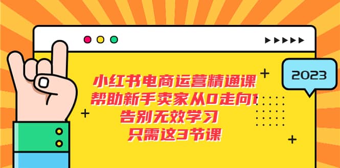小红书电商·运营精通课，帮助新手卖家从0走向1 告别无效学习（7节视频课）-创想网