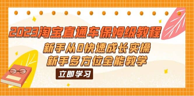 2023淘宝直通车保姆级教程：新手从0快速成长实操，新手多方位全能教学-创想网