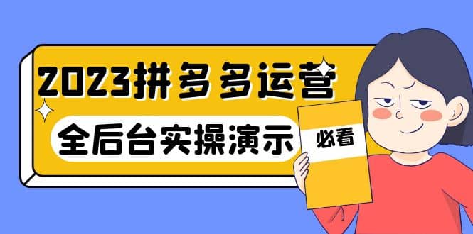 2023拼多多·运营：14节干货实战课，拒绝-口嗨，全后台实操演示-创想网