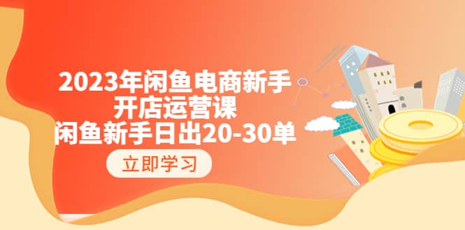 2023年闲鱼电商新手开店运营课：闲鱼新手日出20-30单（18节-实战干货）-创想网