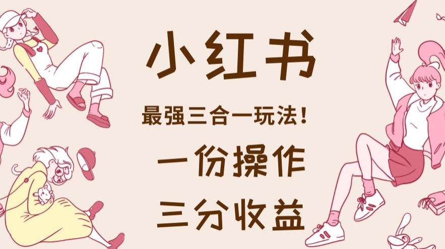 小红书最强三合一玩法，一份操作获得三份收益！【揭秘】-创想网
