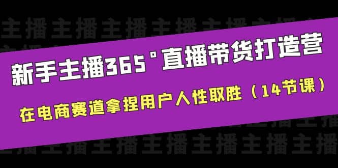 新手主播365°直播带货·打造营，在电商赛道拿捏用户人性取胜（14节课）-创想网