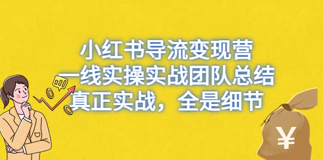 小红书导流变现营，一线实战团队总结，真正实战，全是细节，全平台适用-创想网