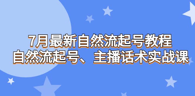 7月最新自然流起号教程，自然流起号、主播话术实战课-创想网