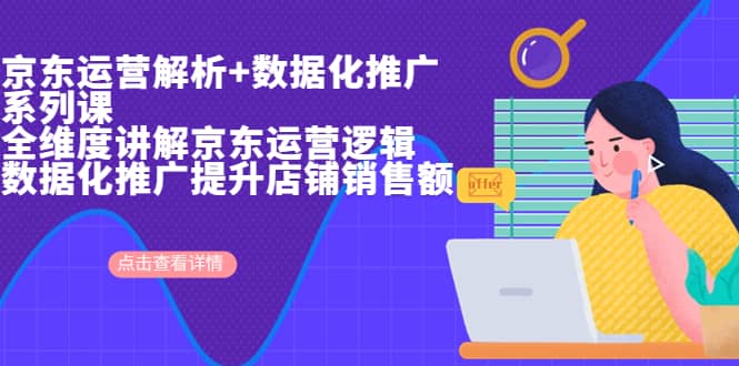 京东运营解析与数据化推广系列课，全维度讲解京东运营逻辑 数据化推广提升店铺销售额-创想网