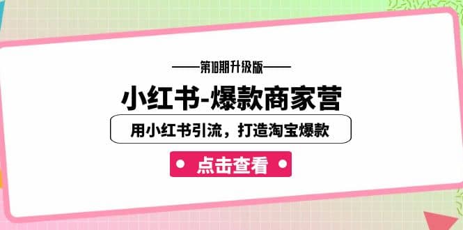 小红书-爆款商家营【第18期升级版】用小红书引流，打造淘宝爆款（16节课）-创想网