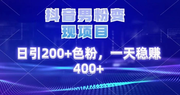 2025最新男粉项目 日引200 轻松月入2w+-创想网