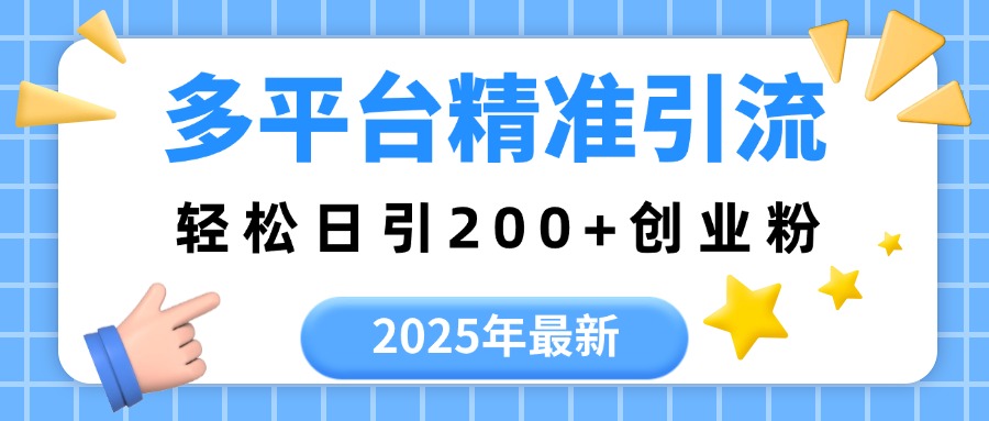 2025年最新多平台精准引流，轻松日引200+-创想网
