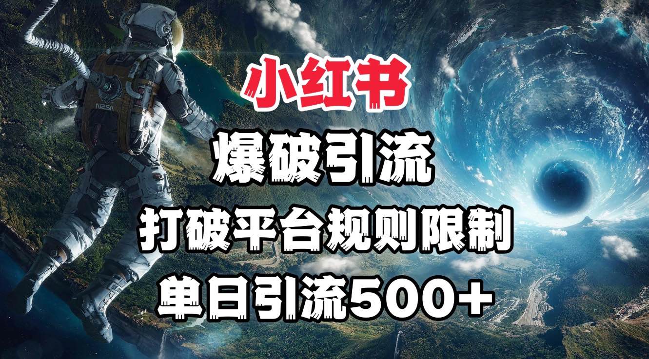小红书爆破引流，打破平台的规则限制，单日引流500+精准粉-创想网
