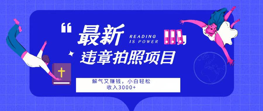 最新违章拍照项目，解气又赚钱，随手一拍，轻松收入3000-创想网