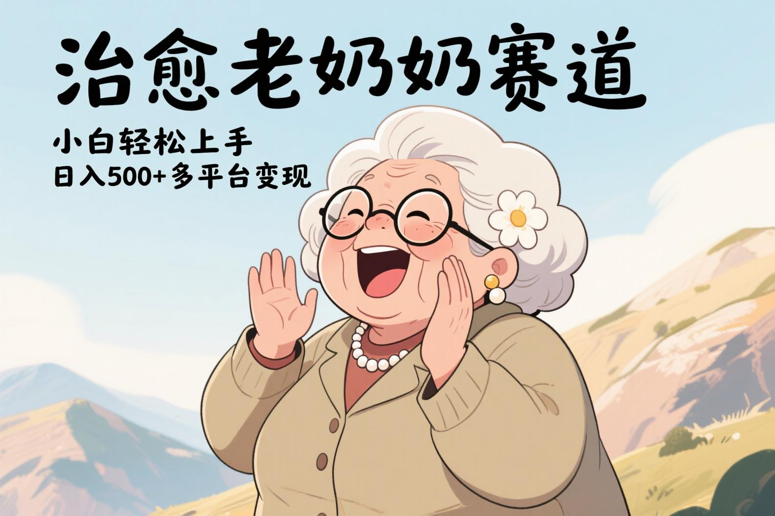 视频号治愈老奶奶赛道，小白轻松上手，日入500+多平台变现-创想网