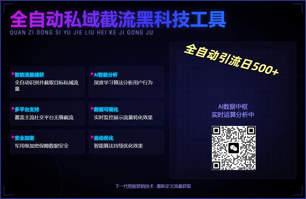 全自动私域截流黑科技工具——全自动引流日500+-创想网