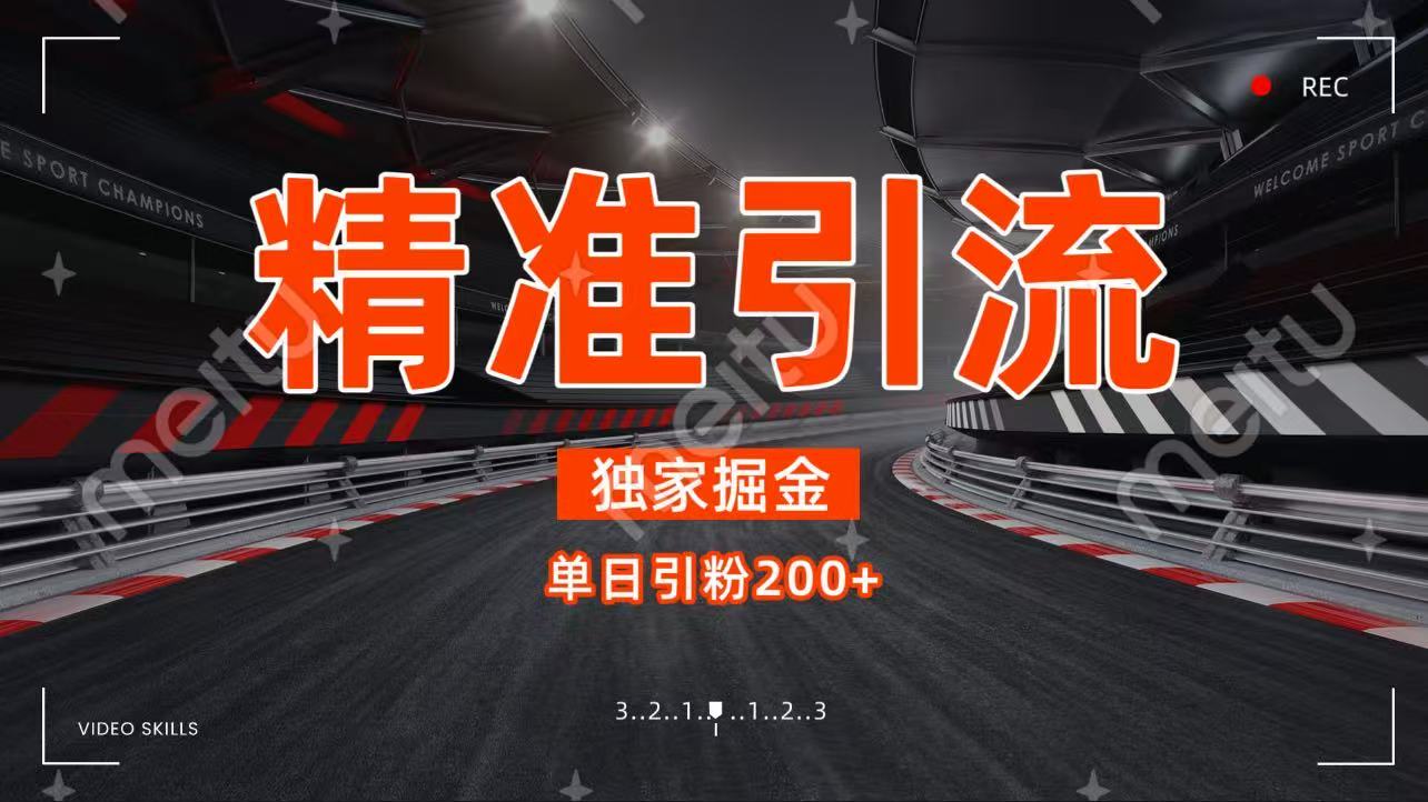 独家野路子精准引流 每日200+-创想网
