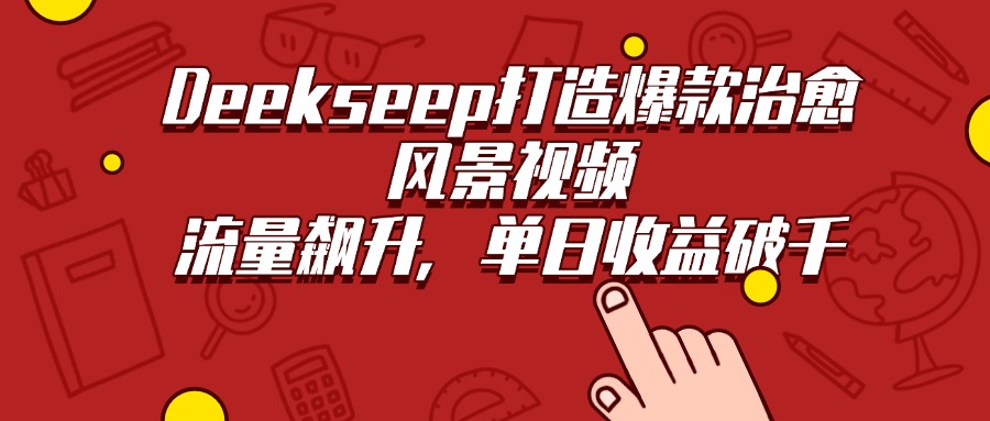Deekseep打造爆款治愈风景视频，流量飙升，单日收益破千-创想网