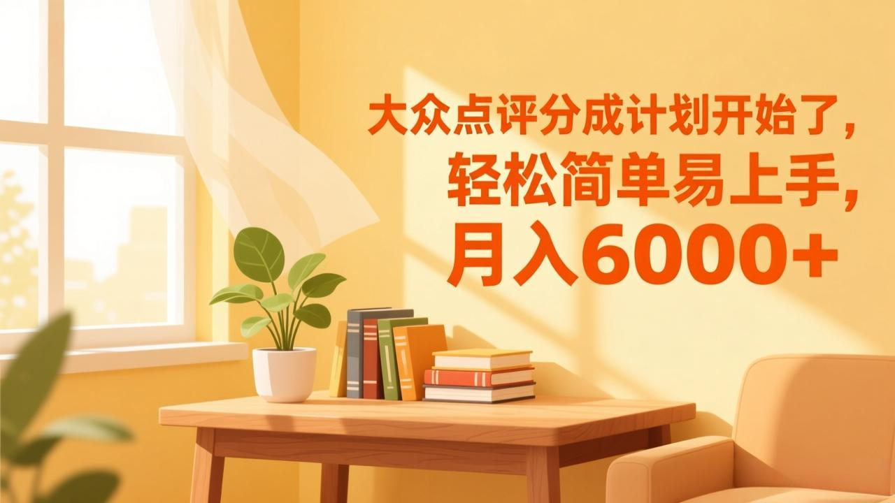 大众点评分成计划开始了，轻松简单易上手，月入6000+-创想网