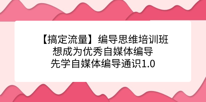 【搞定流量】编导思维培训班，想成为优秀自媒体编导先学自媒体编导通识1.0-创想网