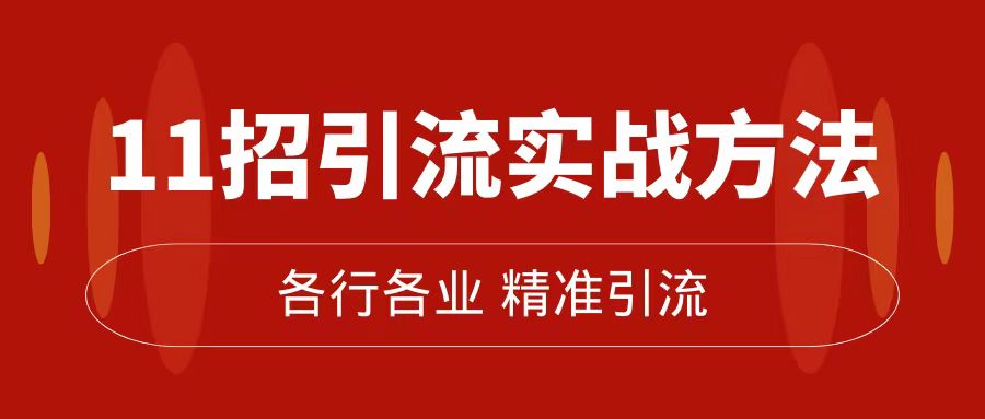 精准引流术：11招引流实战方法，让你私域流量加到爆（11节课完整版）-创想网