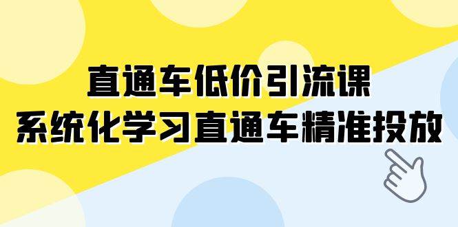 直通车-低价引流课，系统化学习直通车精准投放（14节课）-创想网
