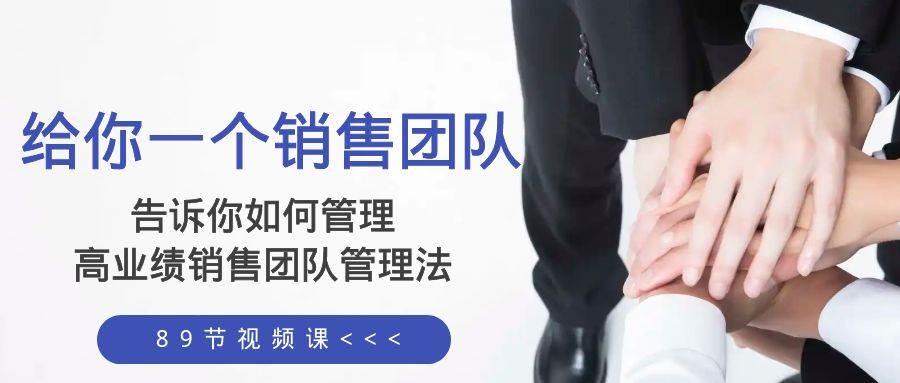 给你一个销售团队，告诉你如何管理，高业绩销售团队管理法（89节课）-创想网