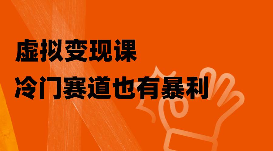虚拟变现课，冷门赛道也有暴利，手把手教你玩转冷门私域-创想网
