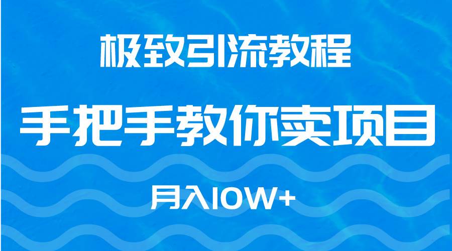 极致引流教程，手把手教你卖项目，月入10W+-创想网