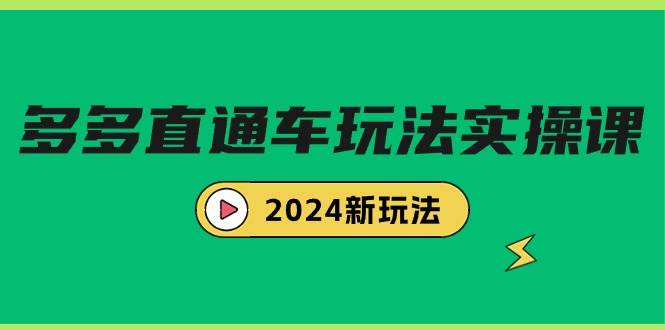 多多直通车玩法实战课，2024新玩法（7节课）-创想网