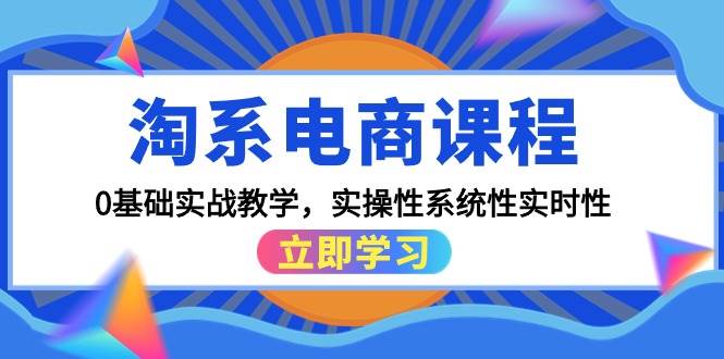 淘系电商课程，0基础实战教学，实操性系统性实时性（15节课）-创想网