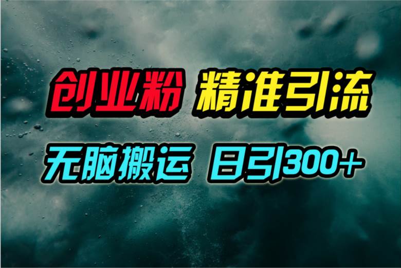 视频号纯搬运日引300+创业粉教程！-创想网