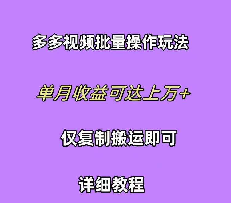 拼多多视频带货快速过爆款选品教程 每天轻轻松松赚取三位数佣金 小白必…-创想网