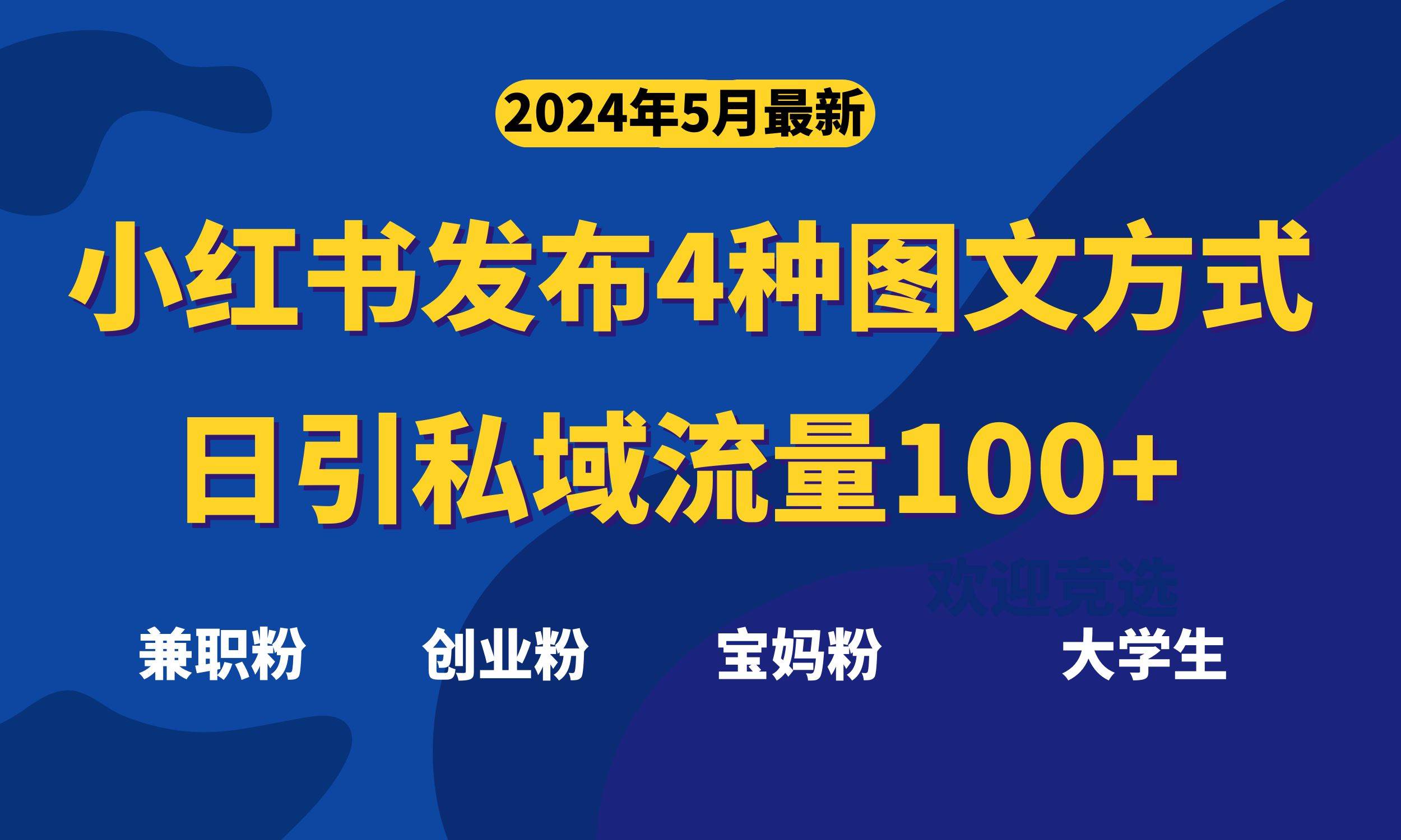 最新小红书发布这四种图文，日引私域流量100+不成问题，-创想网