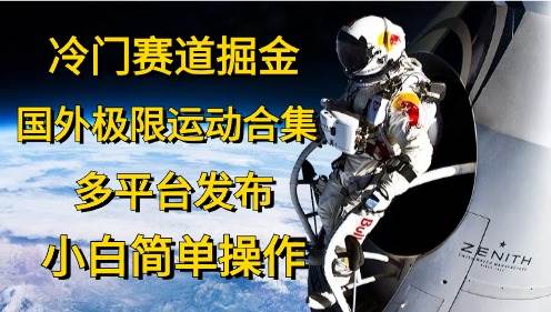 冷门赛道掘金，国外极限运动视频合集，多平台发布，小白简单操作-创想网