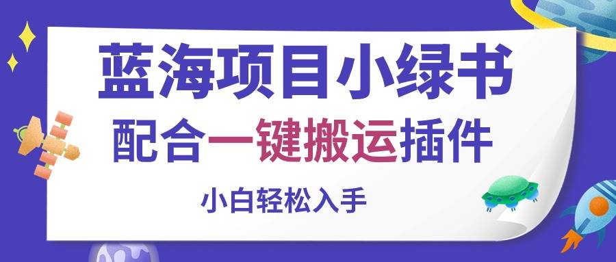 蓝海项目小绿书，配合一键搬运插件，小白轻松入手-创想网