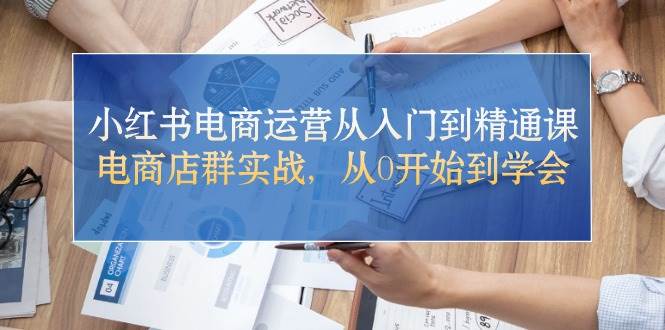 小红书电商运营从入门到精通课，电商店群实战，从0开始到学会-创想网