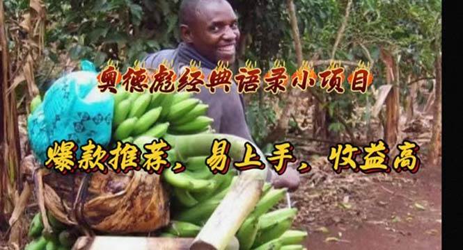 奥德彪经典语录小项目，爆款推荐，易上手，收益高-创想网