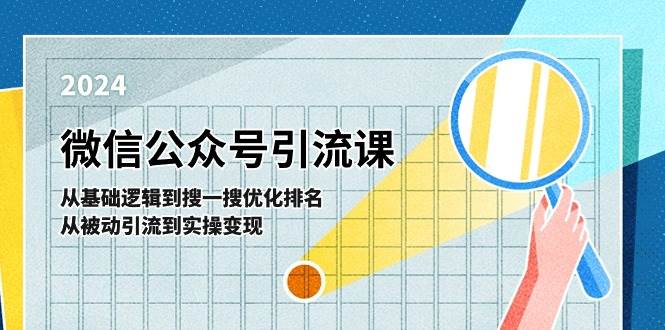 微信公众号实操引流课-从基础逻辑到搜一搜优化排名，从被动引流到实操变现-创想网