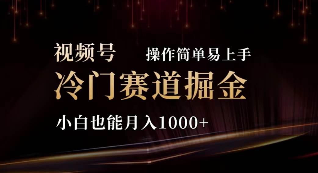 2024视频号冷门赛道掘金，操作简单轻松上手，小白也能月入1000+-创想网