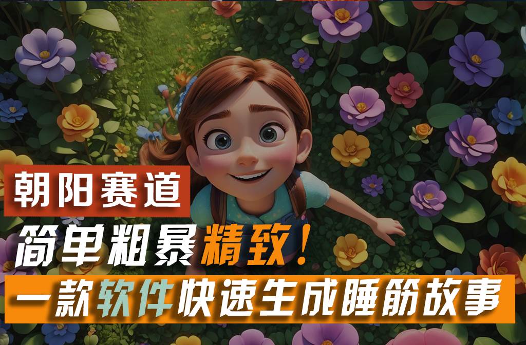 利用一款软件5分钟一条爆款睡前故事，简单粗暴精致！小白月入2w+-创想网