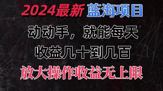 有手就行的2024全新蓝海项目，每天1小时收益几十到几百，可放大操作收…-创想网